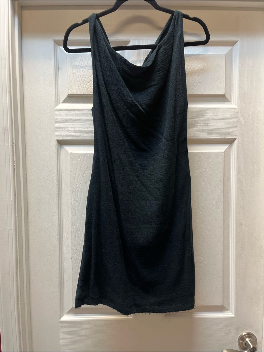 Free People Black Cowl Neck Mini Dress